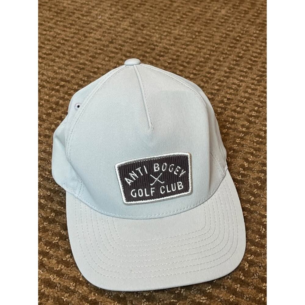 Asher Golf Anti Bogey Golf Club Patch Snapback Hat. Flexfit 110. OSFM. BNWT!